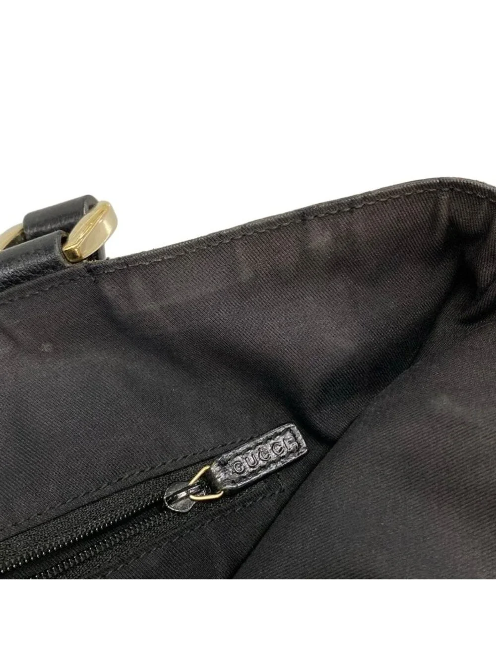 Gucci Tote Abbey GG Pattern Black Leather